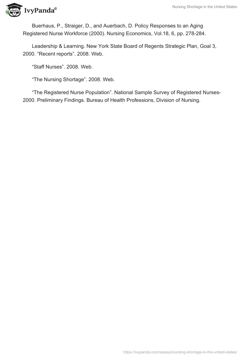 Nursing Shortage in the United States. Page 4