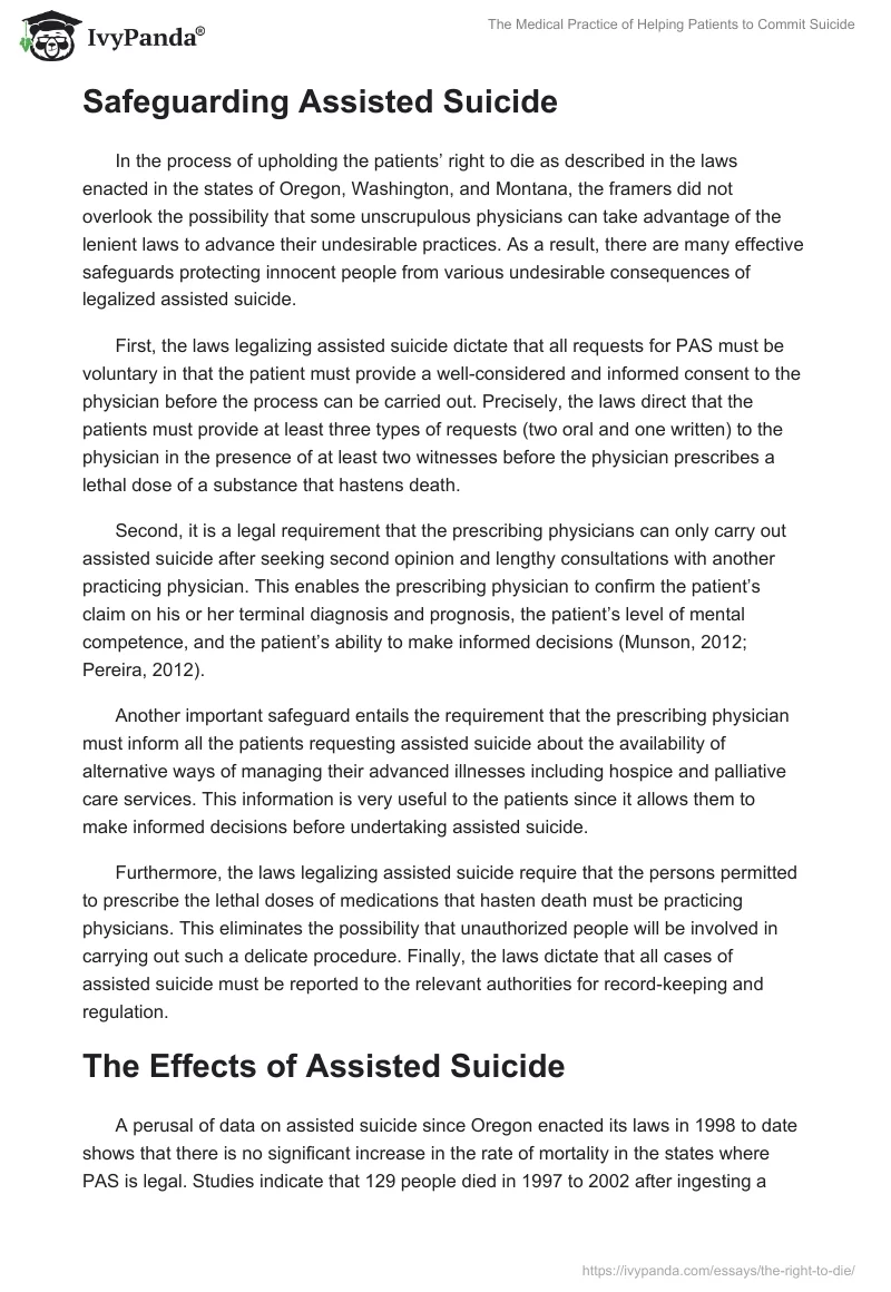 The Medical Practice of Helping Patients to Commit Suicide. Page 4