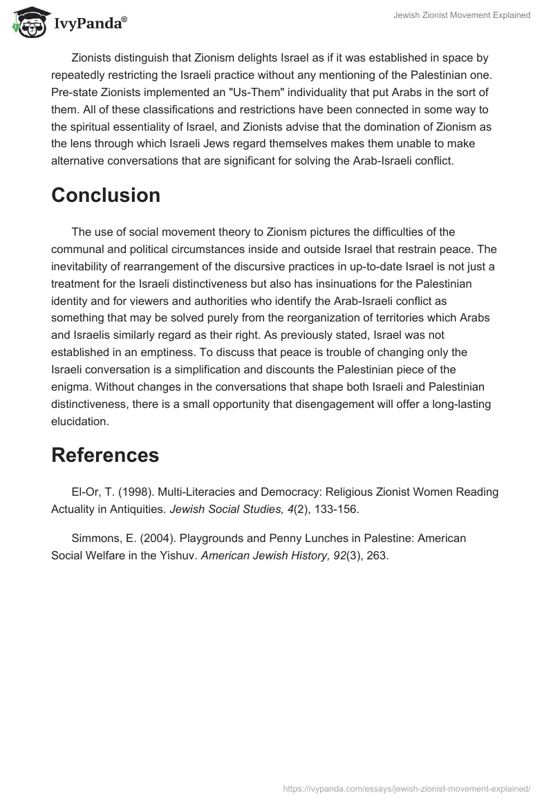 Jewish Zionist Movement Explained. Page 2
