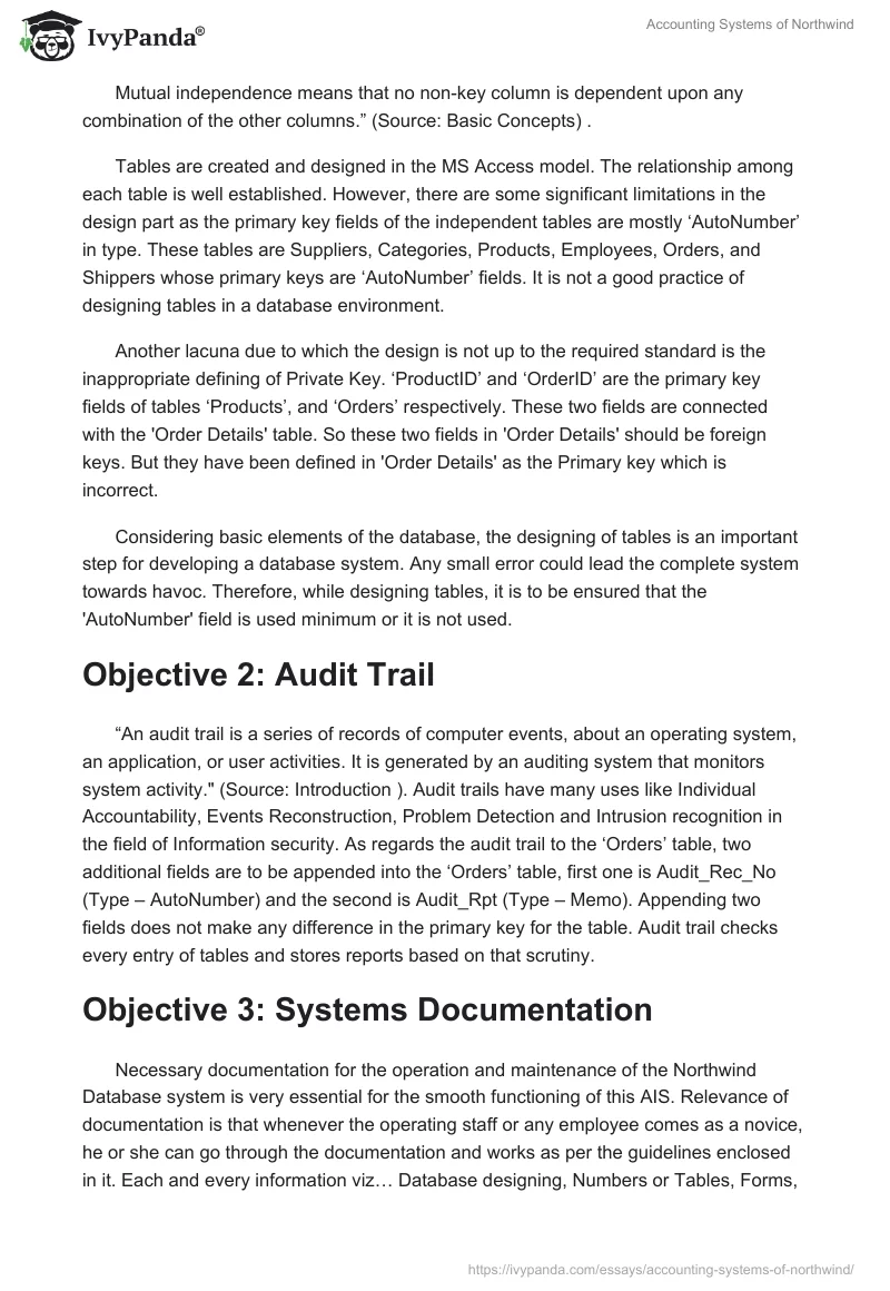 Accounting Systems of Northwind. Page 2
