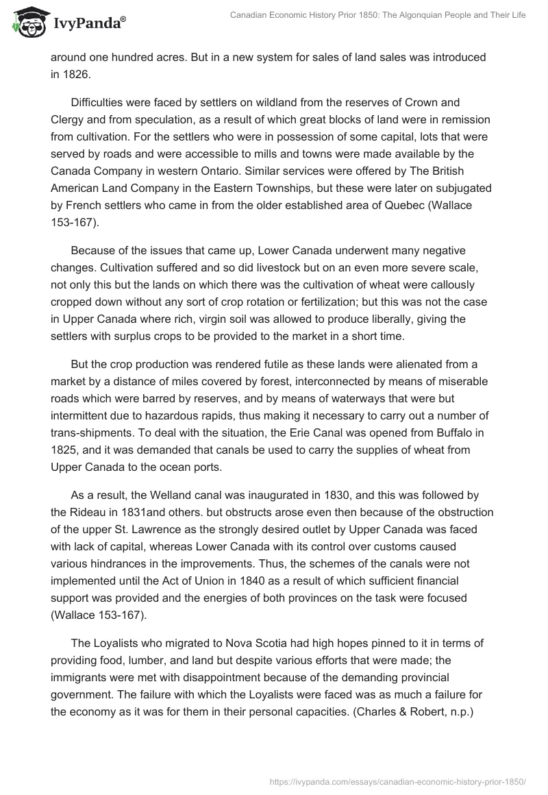 Canadian Economic History Prior 1850: The Algonquian People and Their Life. Page 4