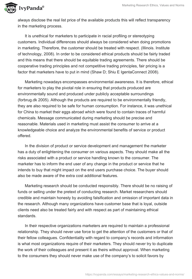 Marketing Research Ethics, Values and Norms. Page 2