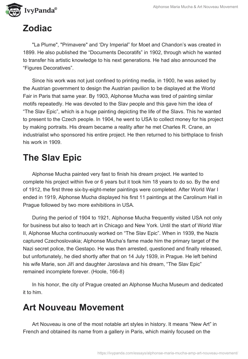 Alphonse Maria Mucha & Art Nouveau Movement. Page 3