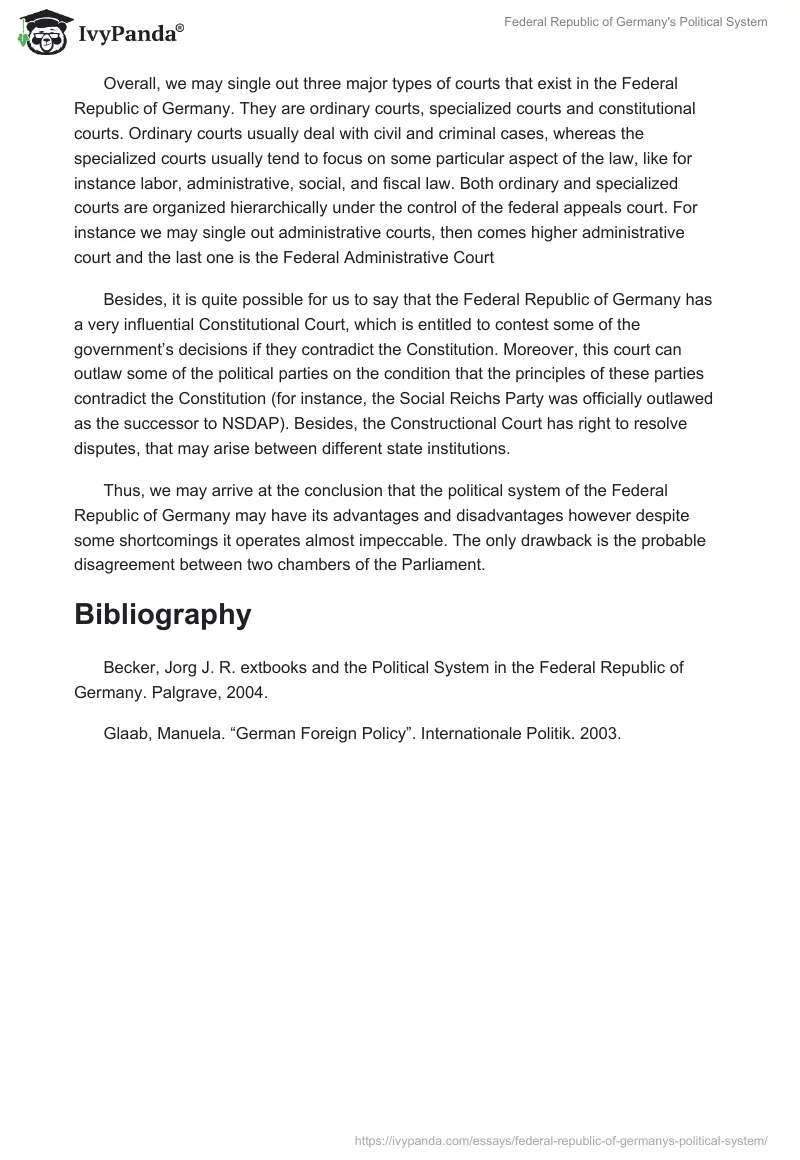 Federal Republic of Germany's Political System. Page 3