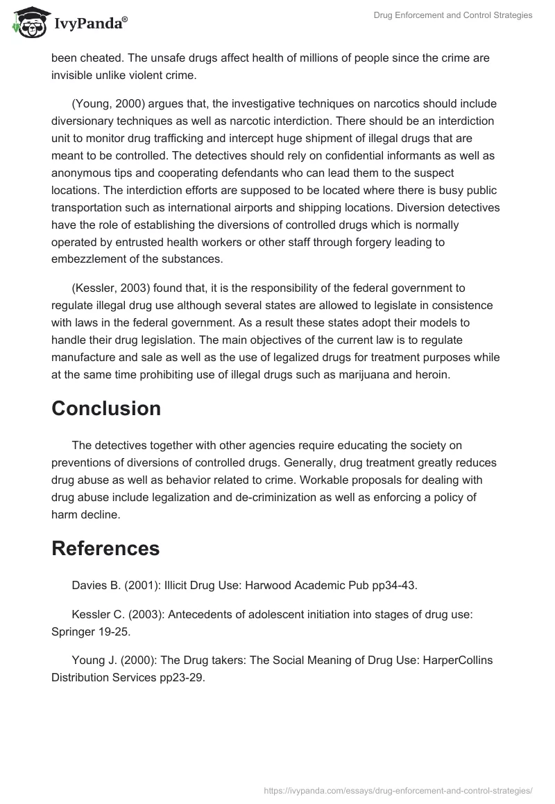 Drug Enforcement and Control Strategies. Page 2