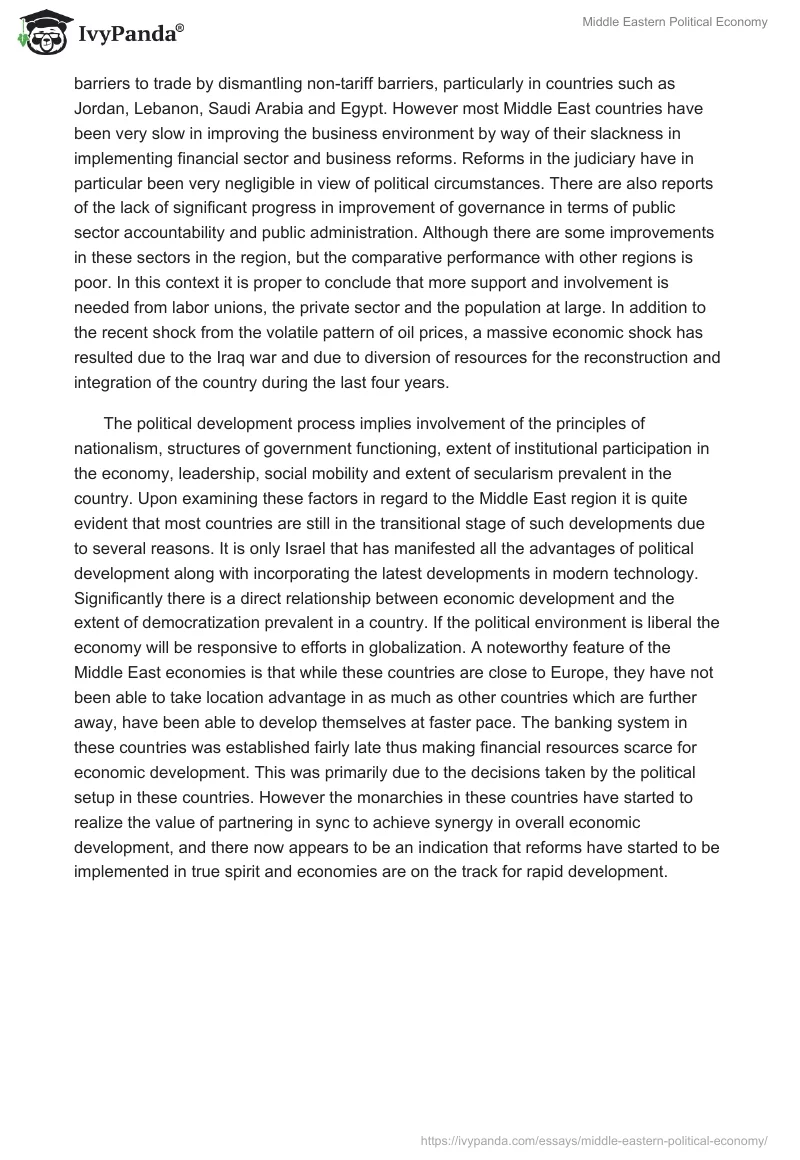 Middle Eastern Political Economy. Page 2