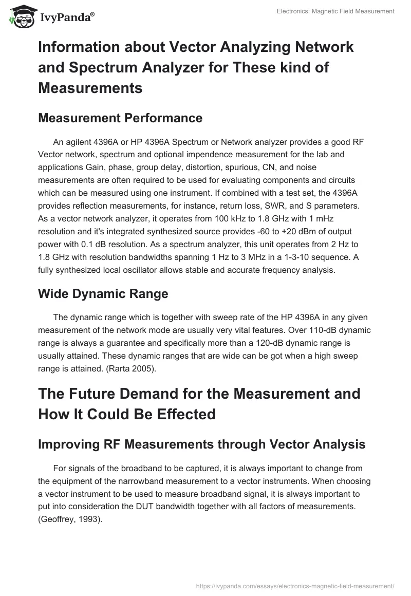 Electronics: Magnetic Field Measurement. Page 5