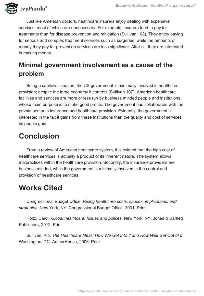 Expensive Healthcare in the USA: What are the causes?. Page 3