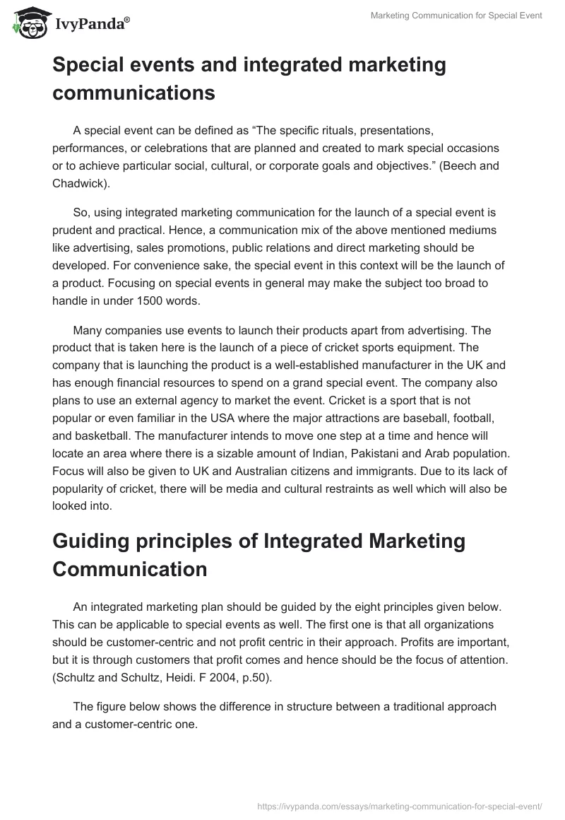 Marketing Communication for Special Event. Page 2