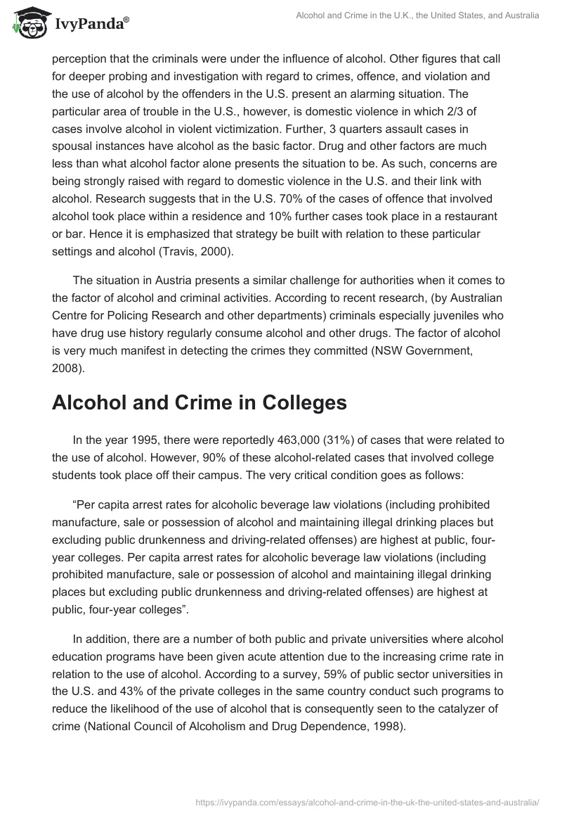 Alcohol and Crime in the U.K., the United States, and Australia. Page 3