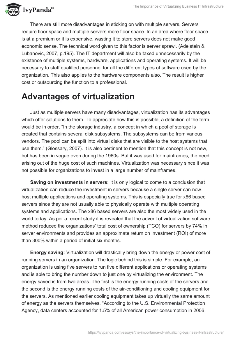 The Importance of Virtualizing Business IT Infrastructure. Page 4