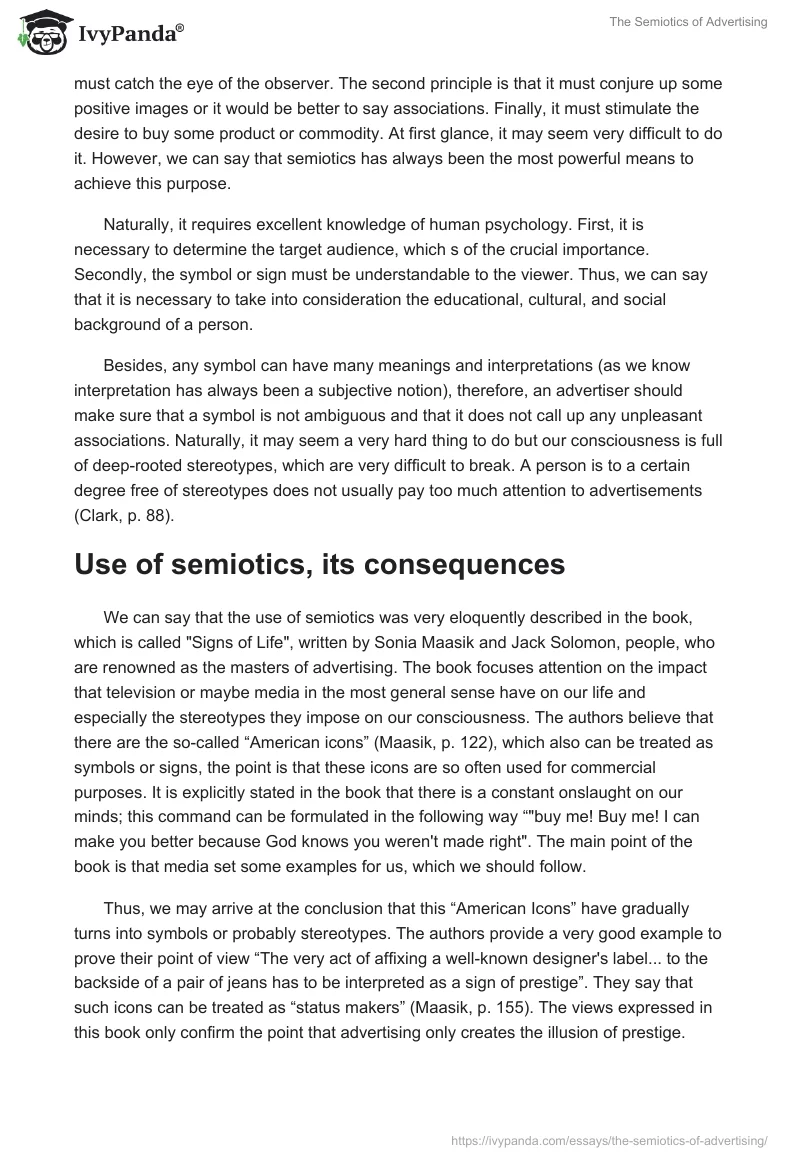 The Semiotics of Advertising. Page 2