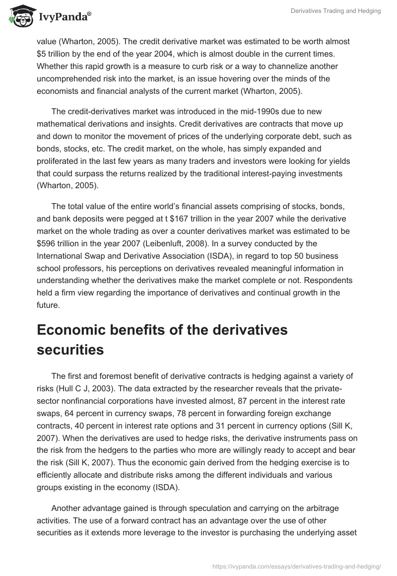 Derivatives Trading and Hedging. Page 4