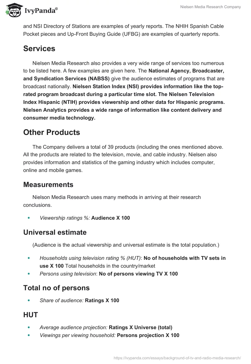Nielsen Media Research Company. Page 3