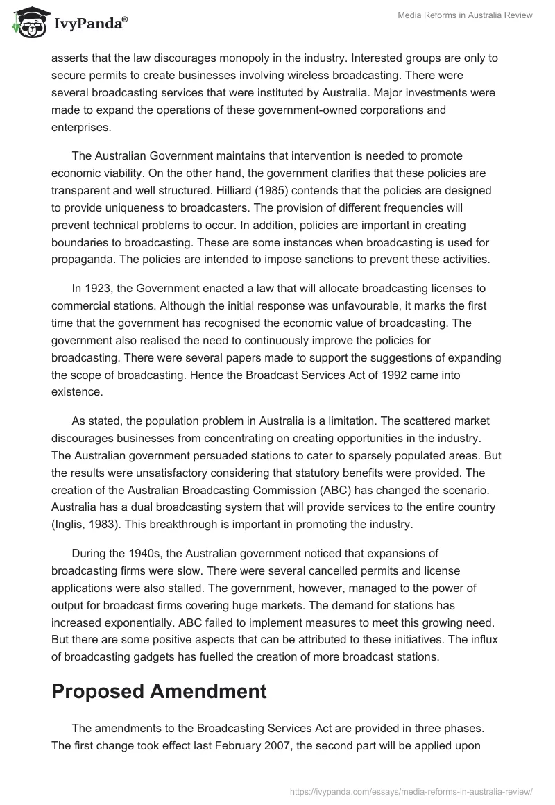 Media Reforms in Australia Review. Page 3