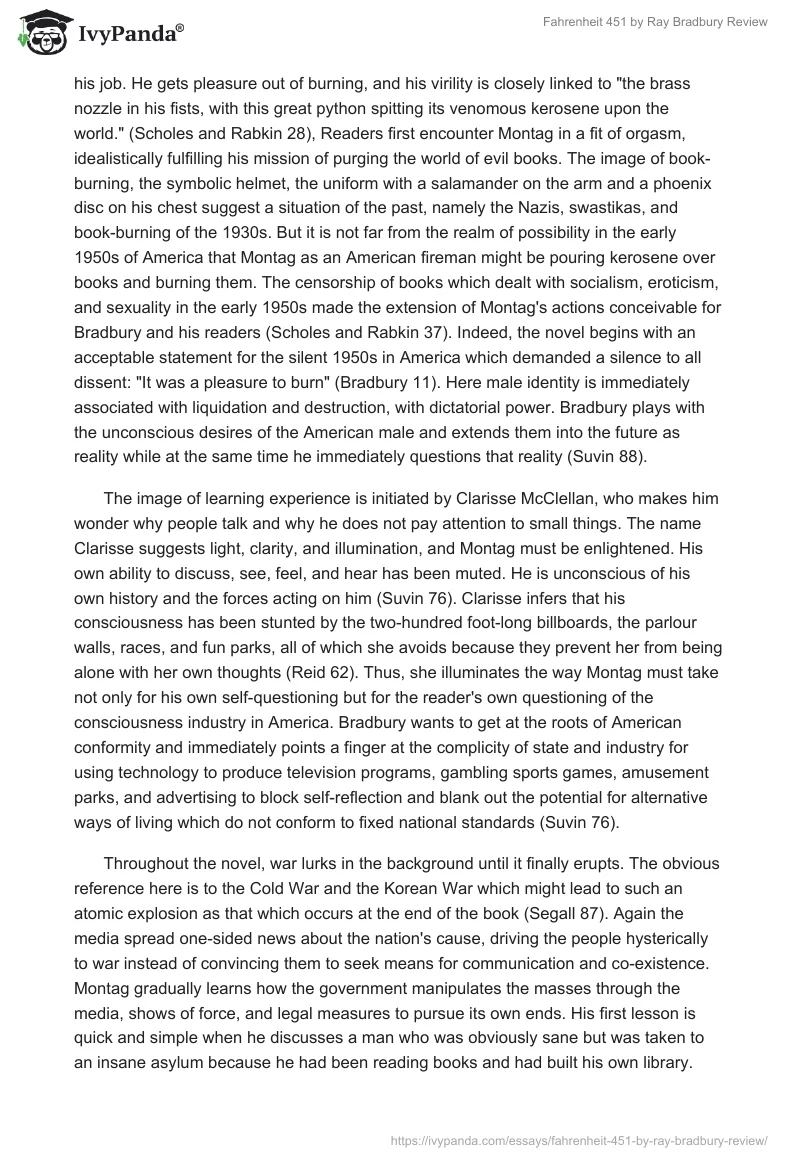 Fahrenheit 451 by Ray Bradbury Review. Page 3
