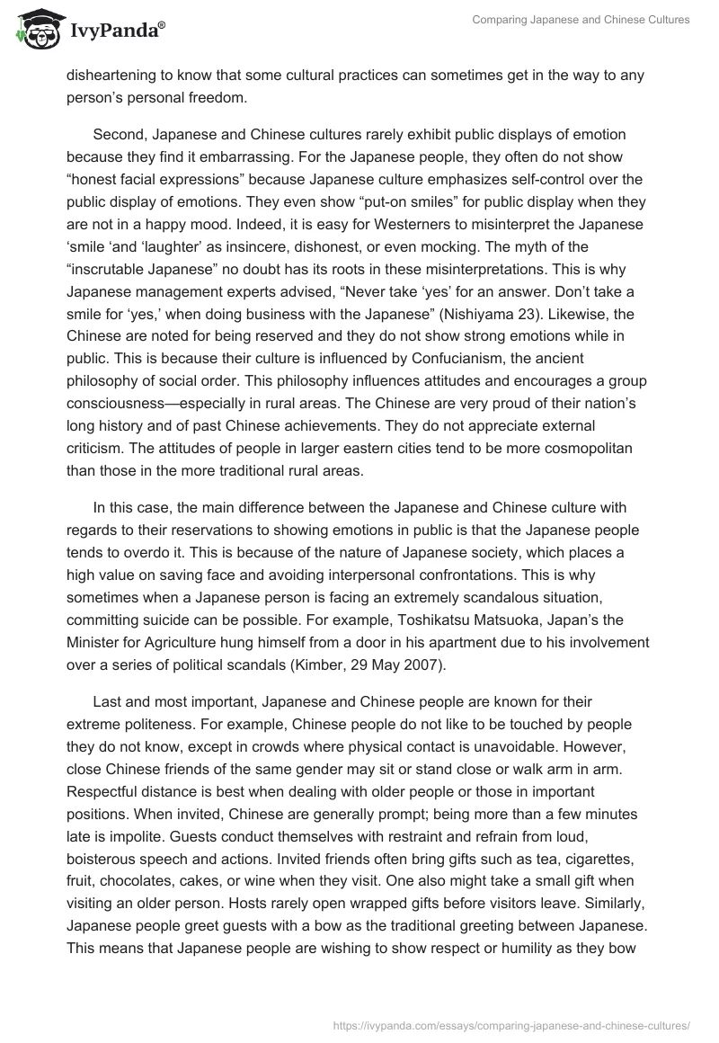 Comparing Japanese and Chinese Cultures. Page 2