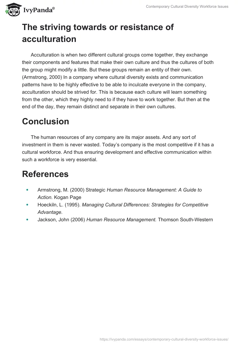 Contemporary Cultural Diversity Workforce Issues. Page 3