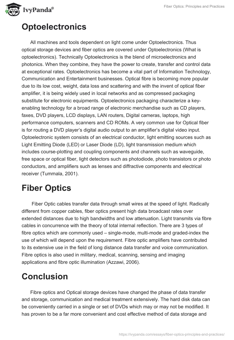 Fiber Optics: Principles and Practices. Page 2