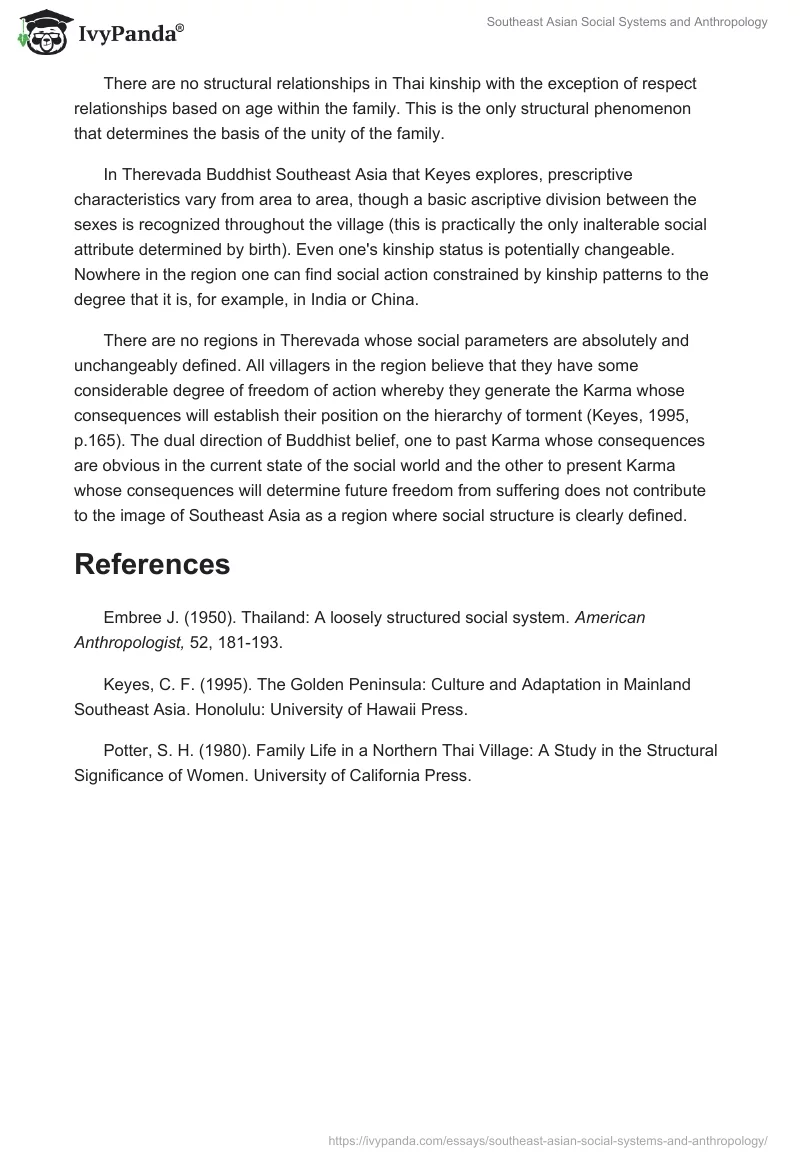 Southeast Asian Social Systems and Anthropology. Page 2