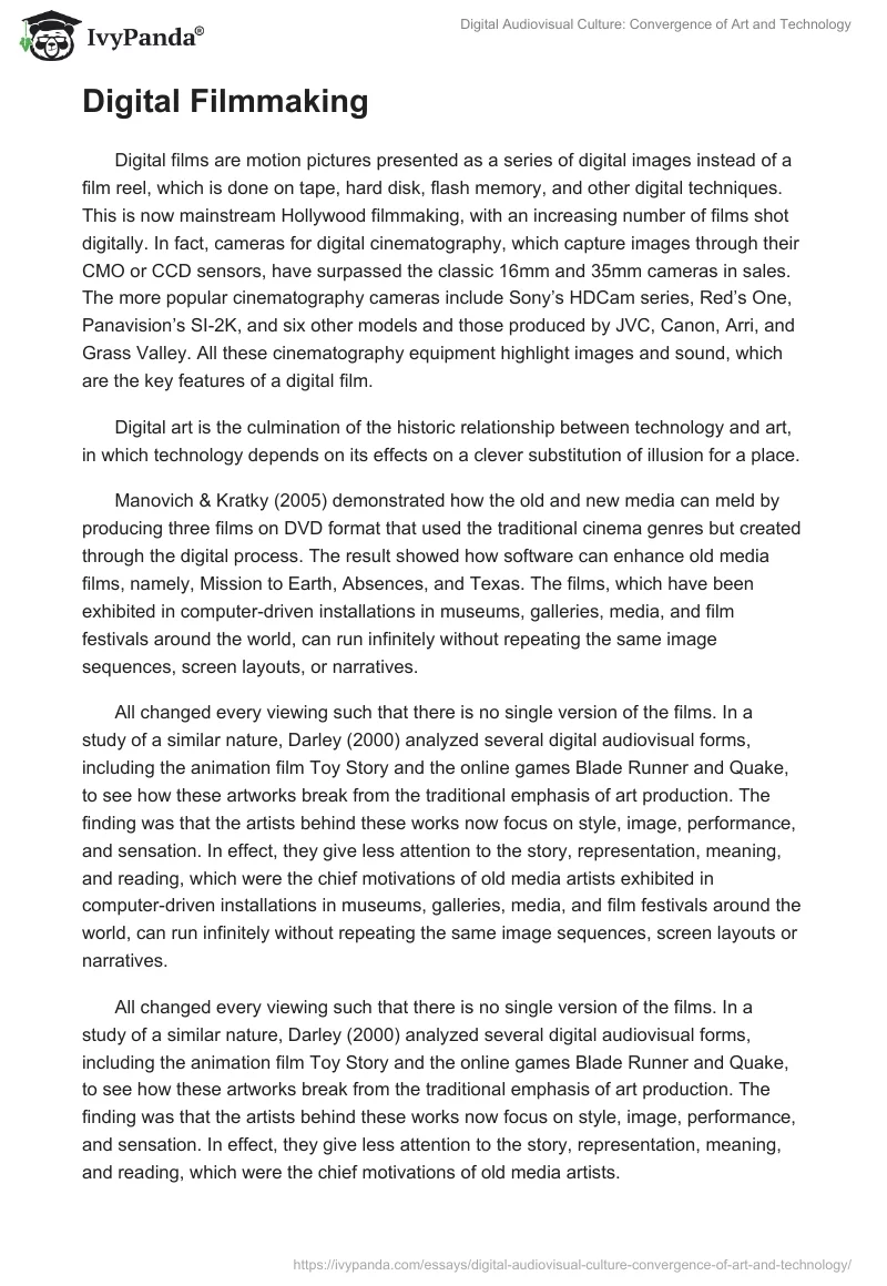 Digital Audiovisual Culture: Convergence of Art and Technology. Page 3