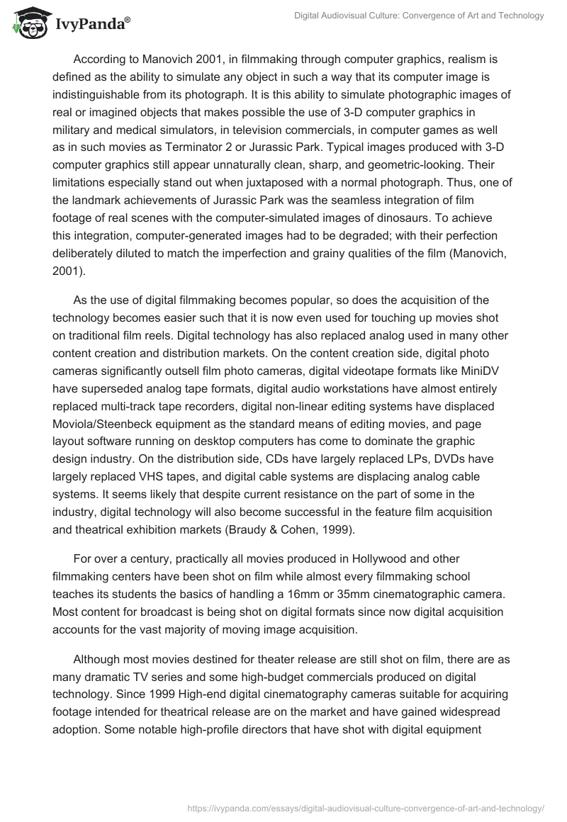 Digital Audiovisual Culture: Convergence of Art and Technology. Page 4