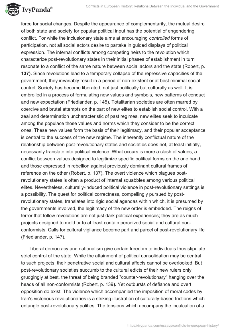 Conflicts in European History: Relations Between the Individual and the Government. Page 2