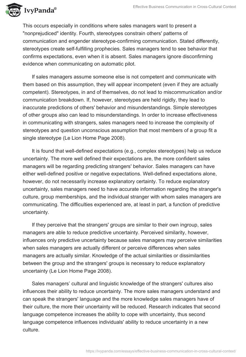 Effective Business Communication in Cross-Cultural Context. Page 5