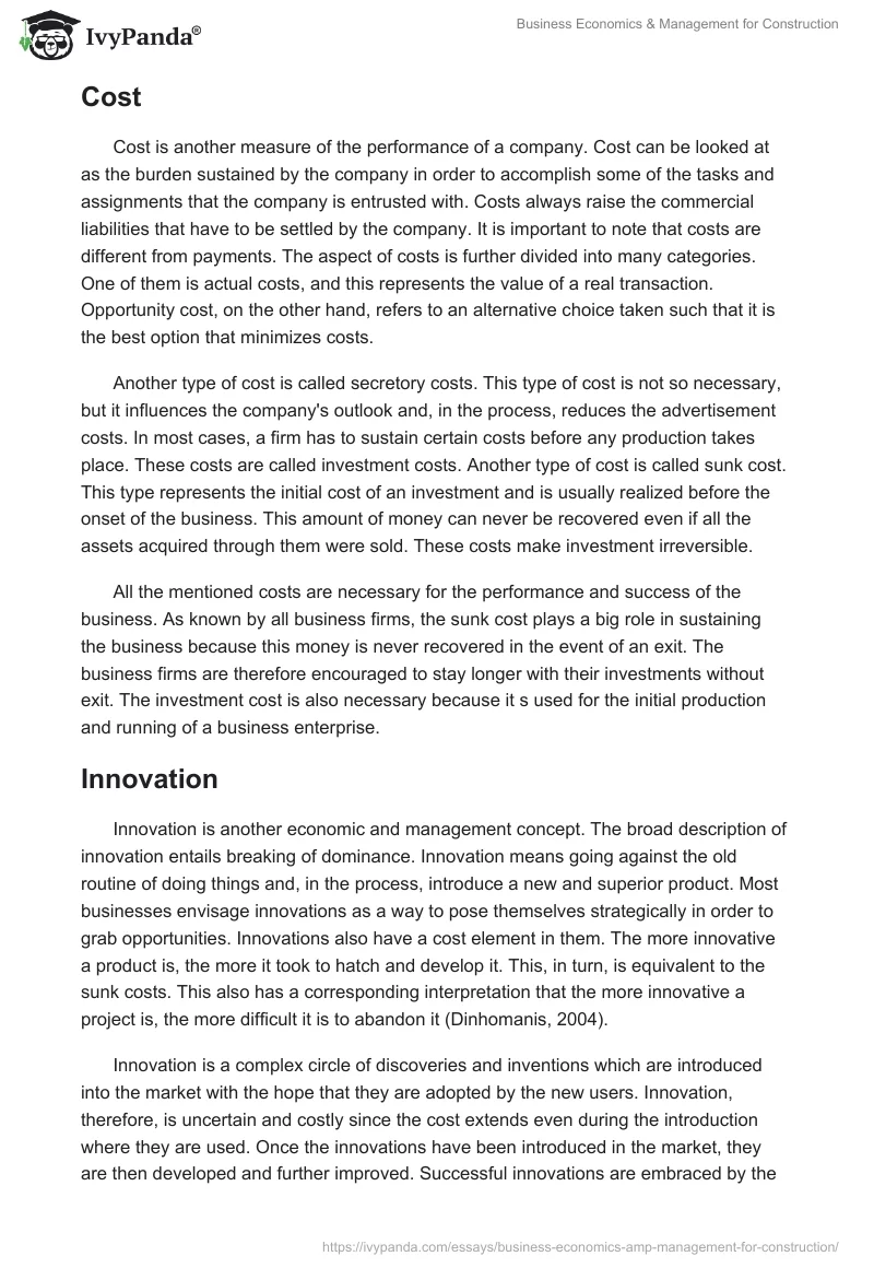 Business Economics & Management for Construction. Page 5