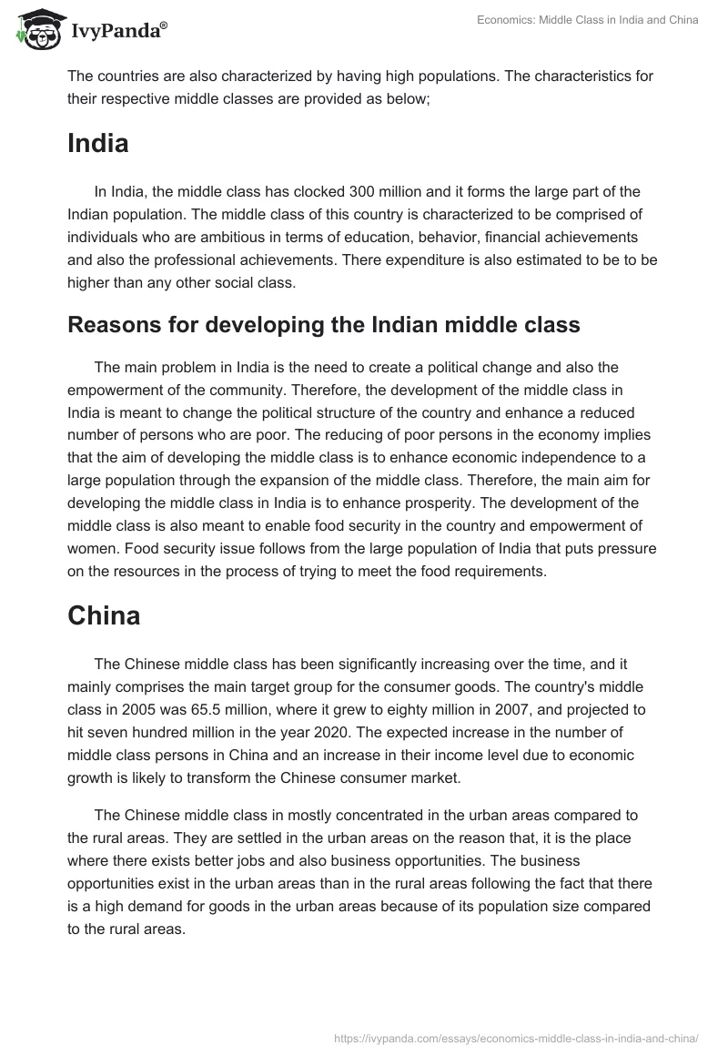 Economics: Middle Class in India and China. Page 2