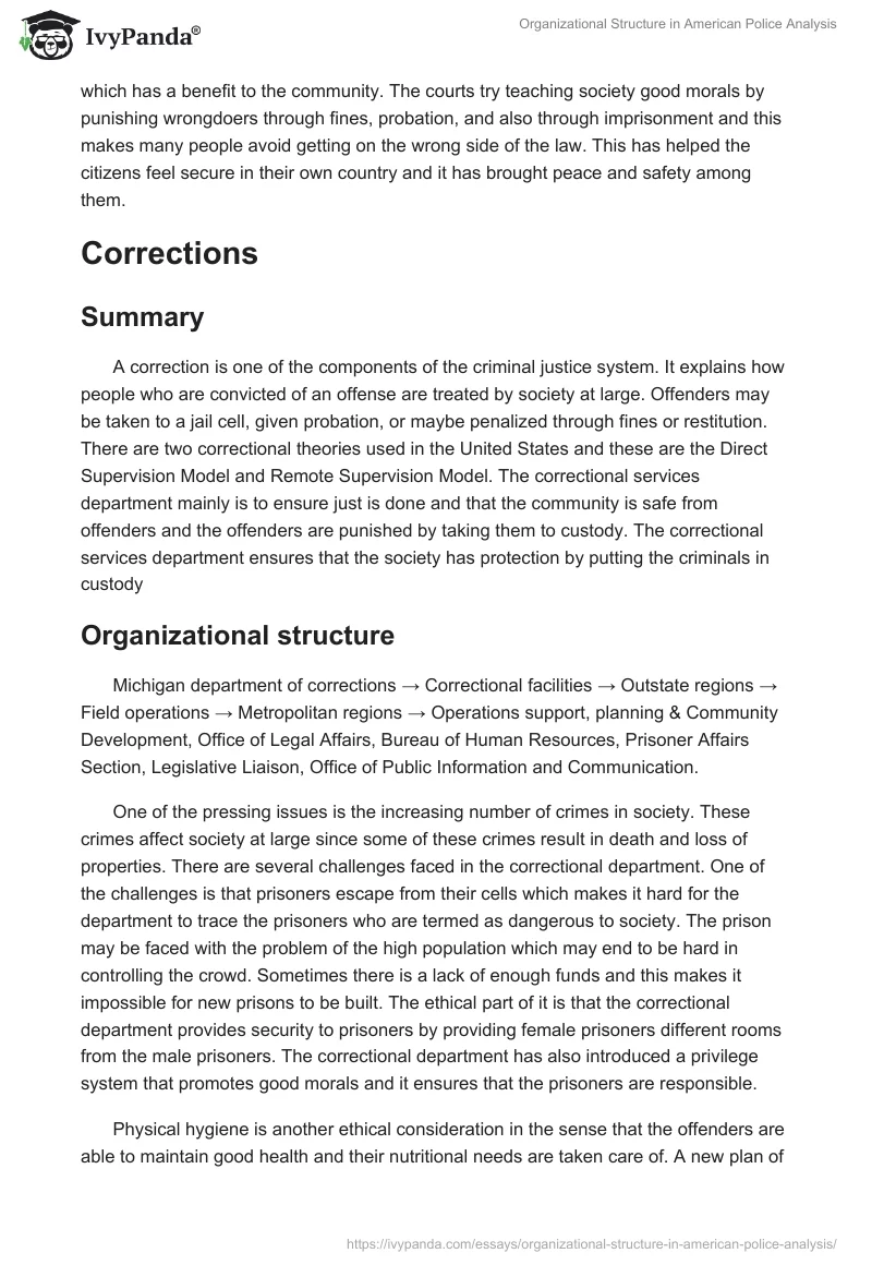Organizational Structure in American Police Analysis. Page 3