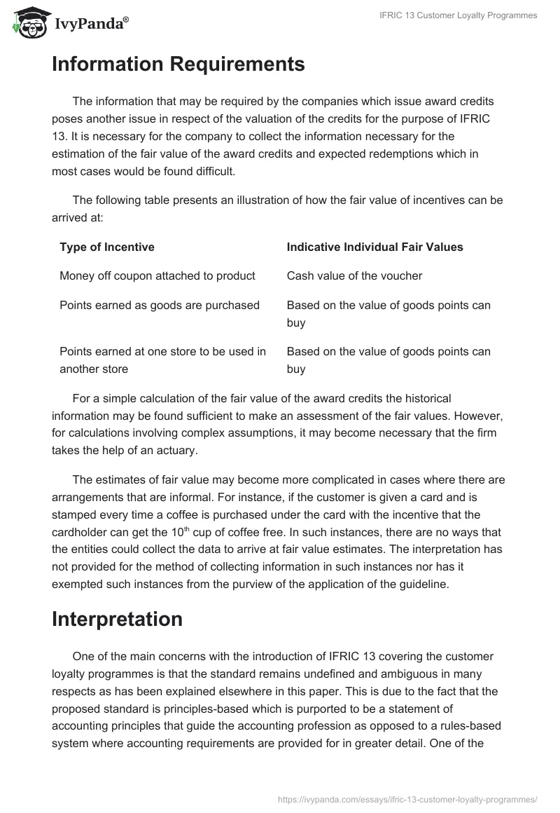 IFRIC 13 Customer Loyalty Programmes. Page 4