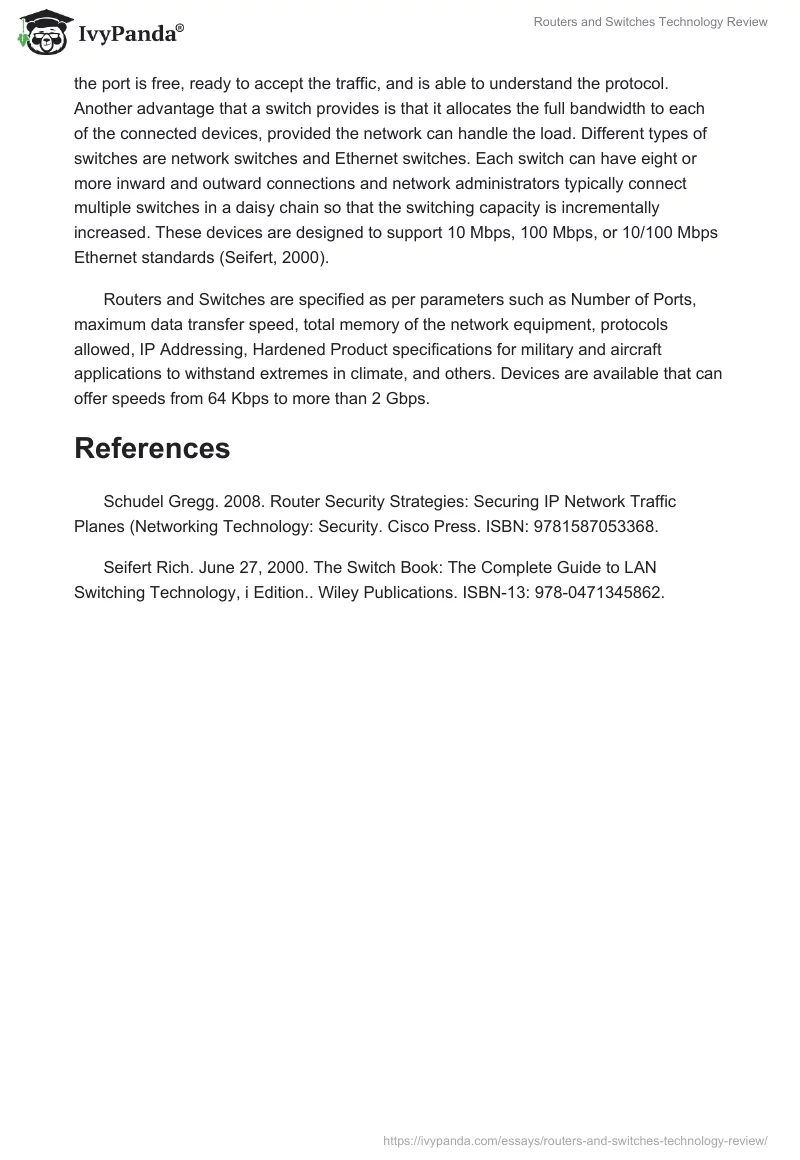 Routers and Switches Technology Review. Page 2