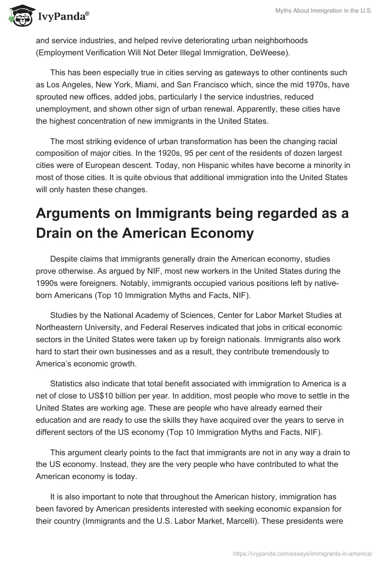 Myths About Immigration in the U.S.. Page 4