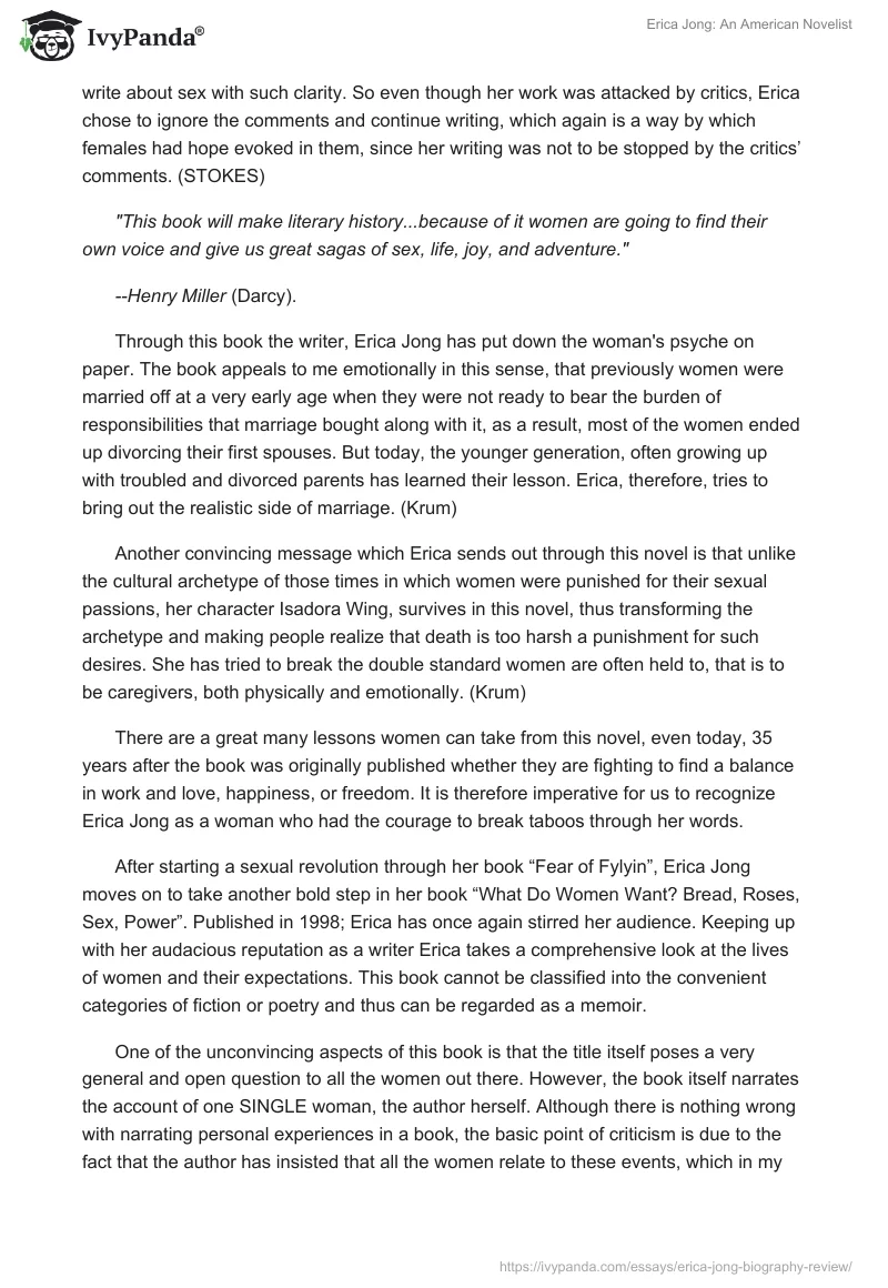 Erica Jong: An American Novelist. Page 3