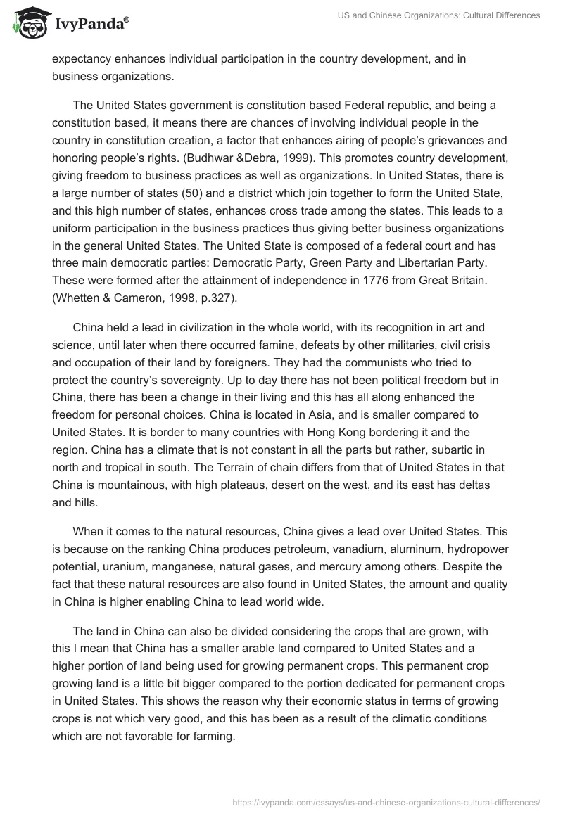 US and Chinese Organizations: Cultural Differences. Page 4