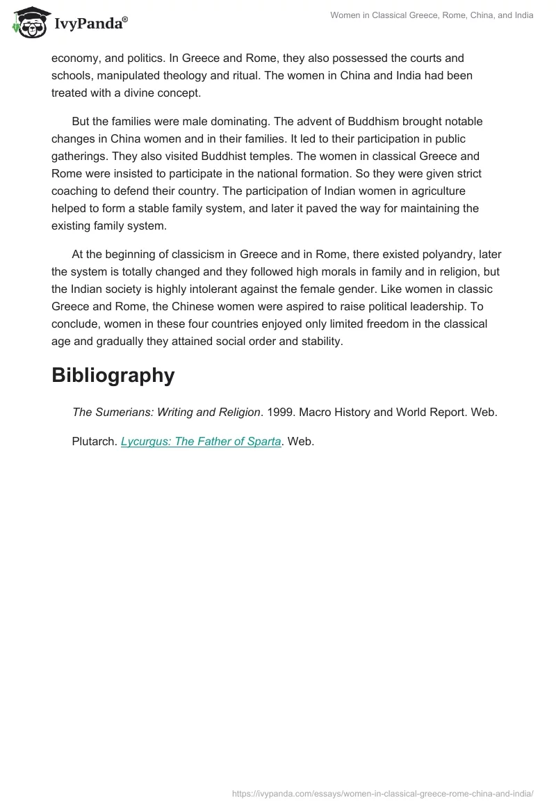 Women in Classical Greece, Rome, China, and India. Page 3
