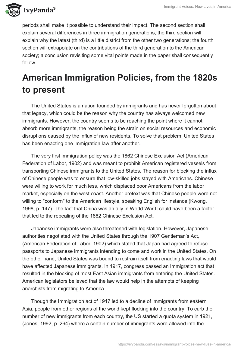 Immigrant Voices: New Lives in America. Page 2