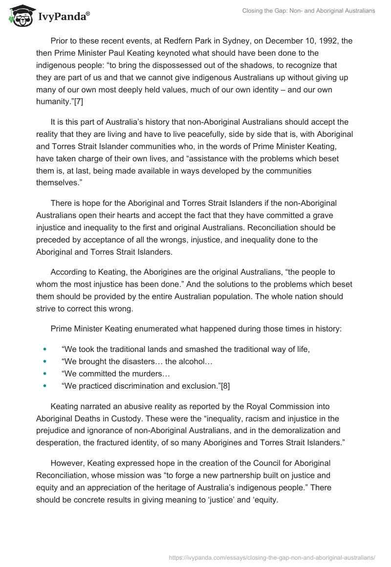 Closing the Gap: Non- and Aboriginal Australians. Page 3