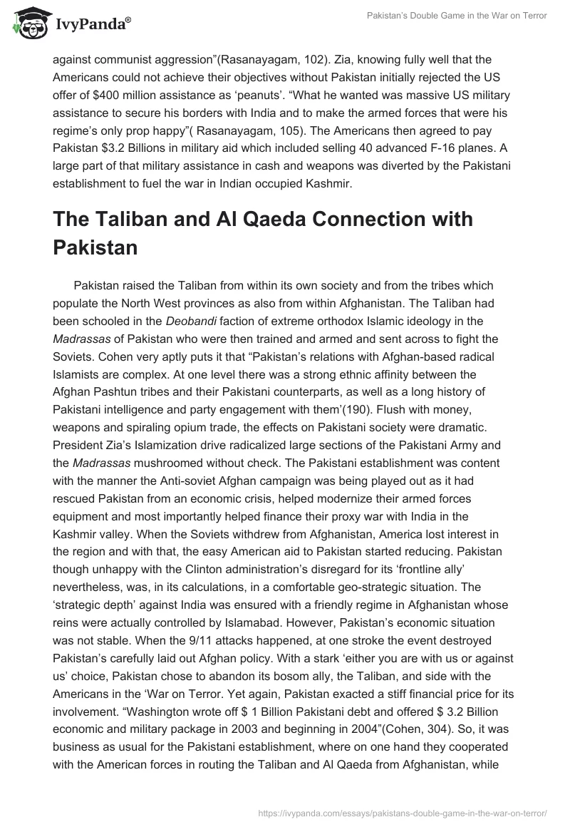 Pakistan’s Double Game in the War on Terror. Page 4