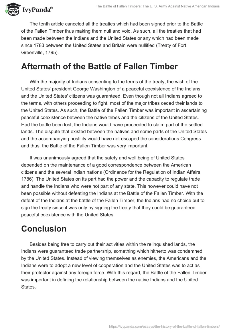 The Battle of Fallen Timbers: The U. S. Army Against Native American Indians. Page 5