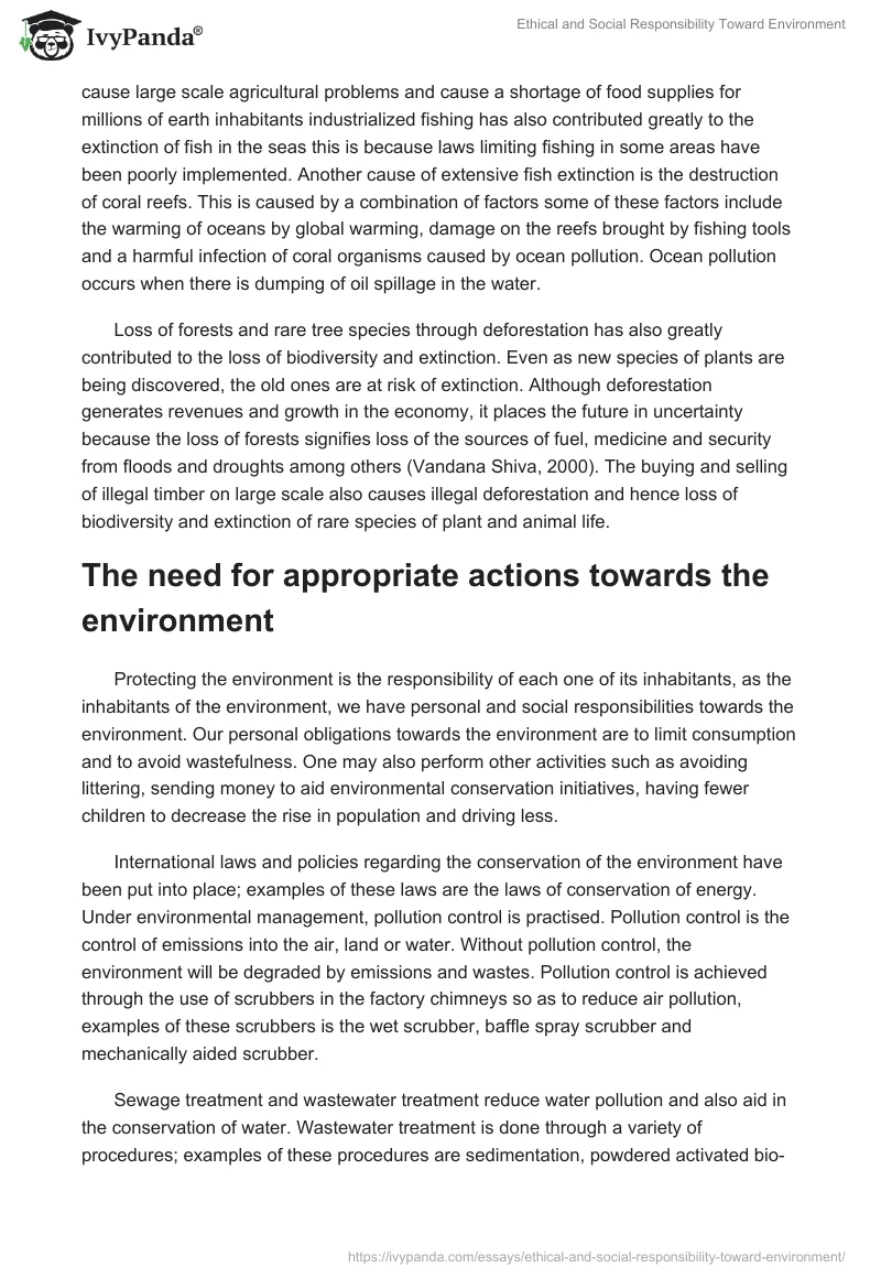 Ethical and Social Responsibility Toward Environment. Page 4