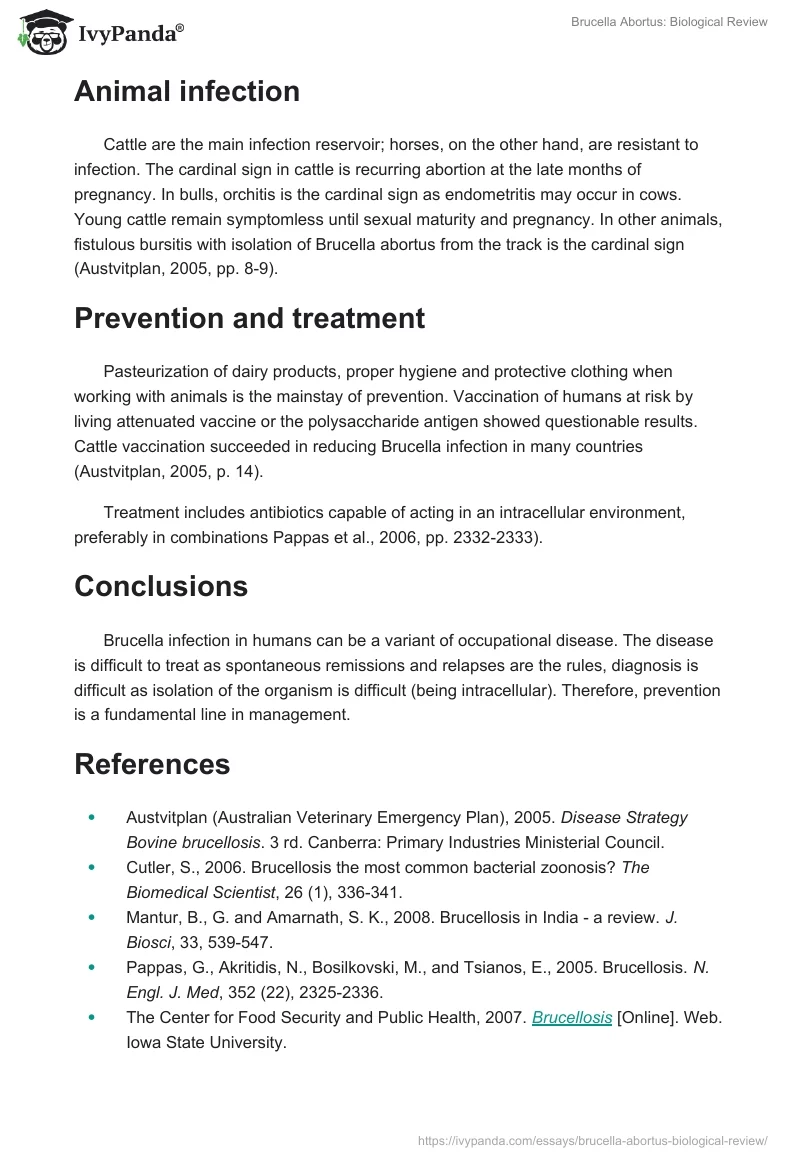 Brucella Abortus: Biological Review. Page 3