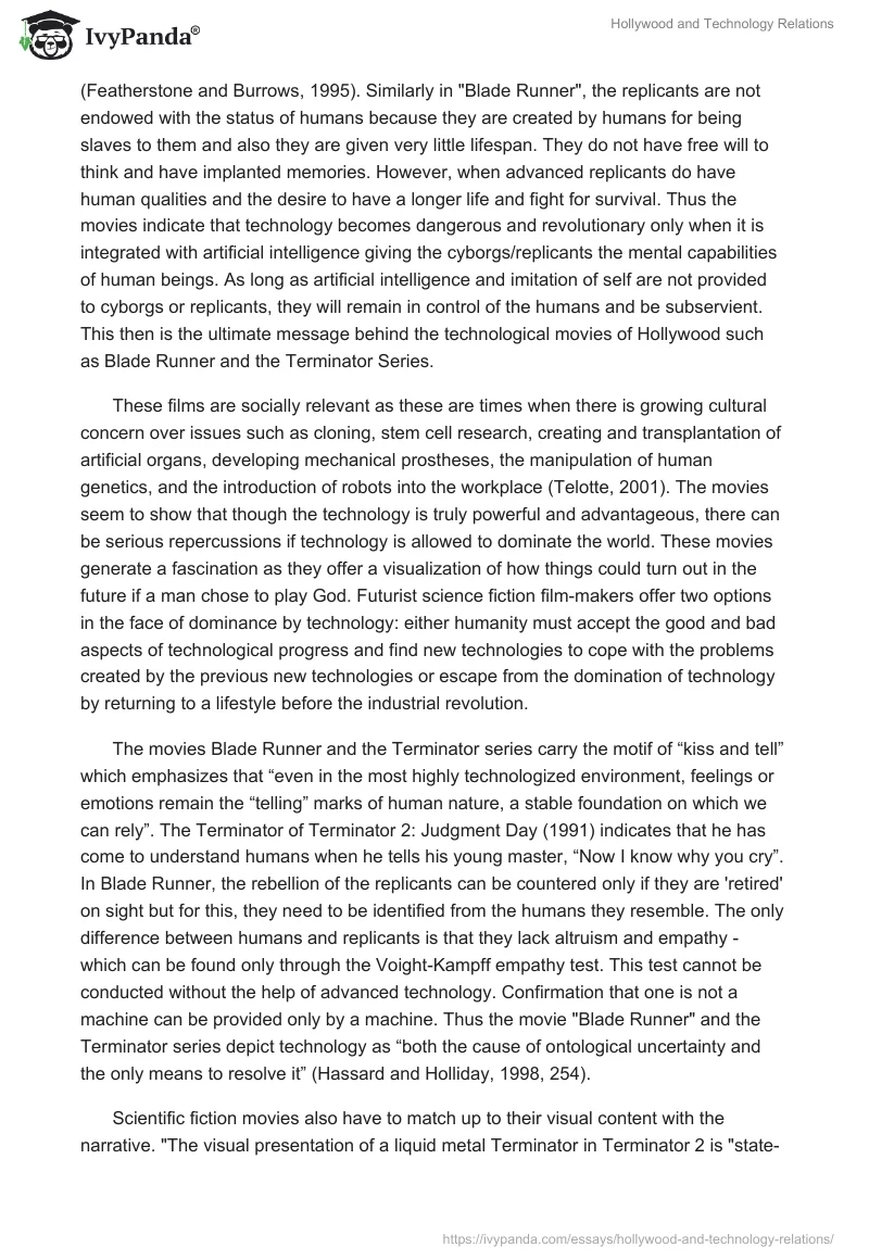 Hollywood and Technology Relations. Page 5