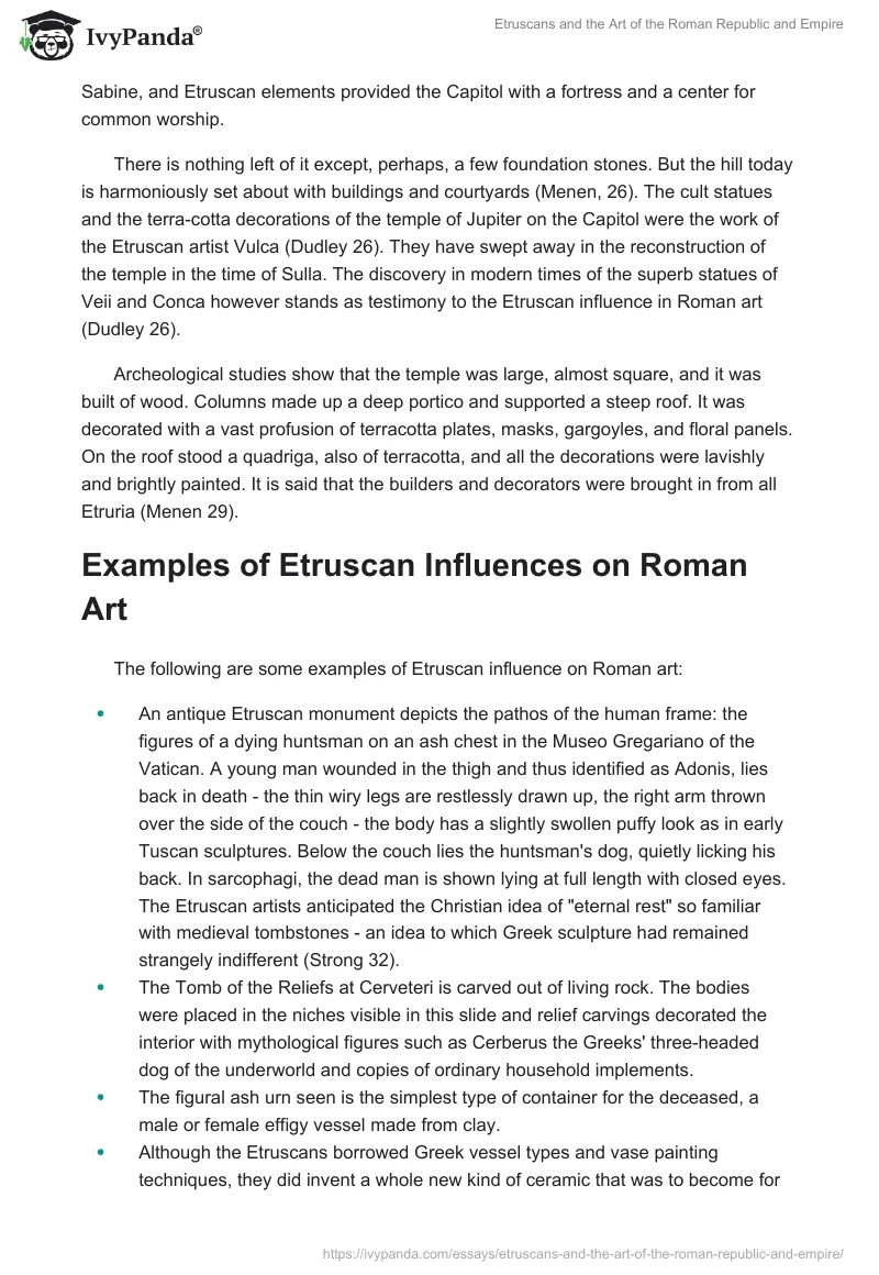 Etruscans and the Art of the Roman Republic and Empire. Page 3