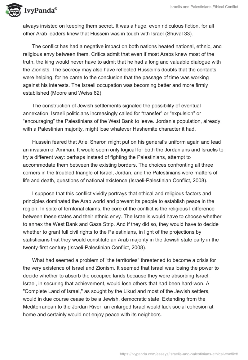 Israelis and Palestinians Ethical Conflict. Page 3