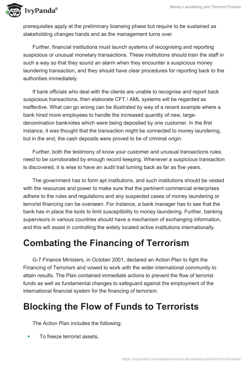 Money Laundering and Terrorist Finance. Page 4