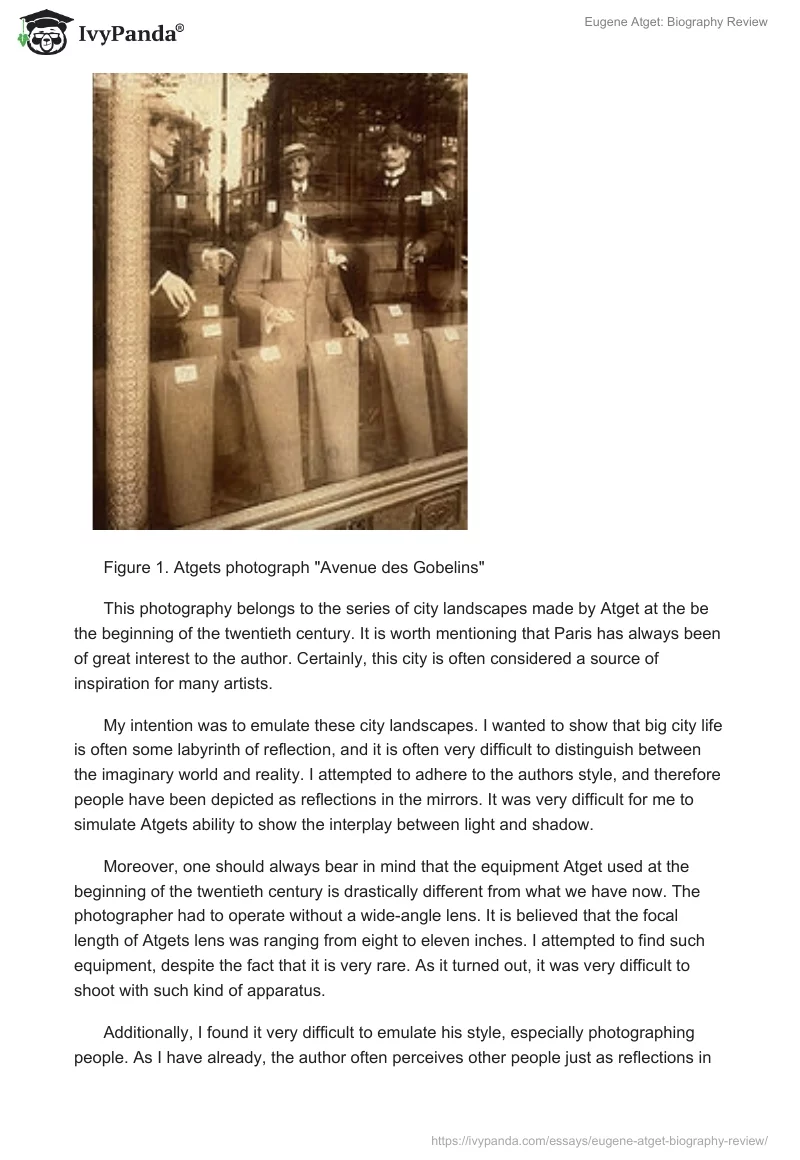 Eugene Atget: Biography Review. Page 2