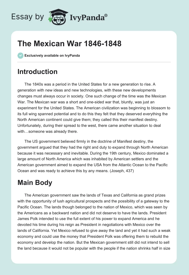 The Mexican War 1846-1848. Page 1