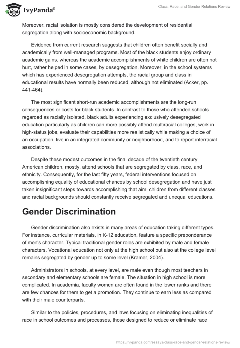 Class, Race, and Gender Relations Review. Page 3